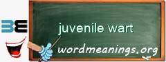 WordMeaning blackboard for juvenile wart